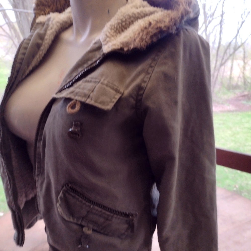 Green hooded Jacket